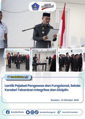Lantik Pejabat Pengawas dan Fungsional, Sekda Kendari Tekankan Integritas dan Disiplin