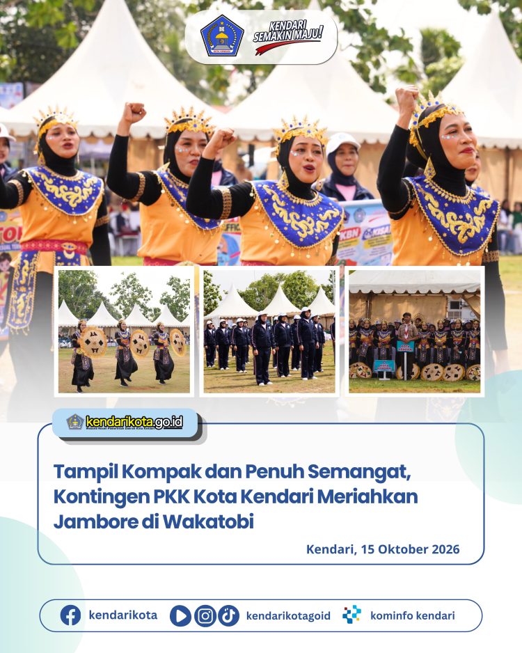 Tampil Kompak dan Penuh Semangat, Kontingen PKK Kota Kendari Meriahkan Jambore di Wakatobi