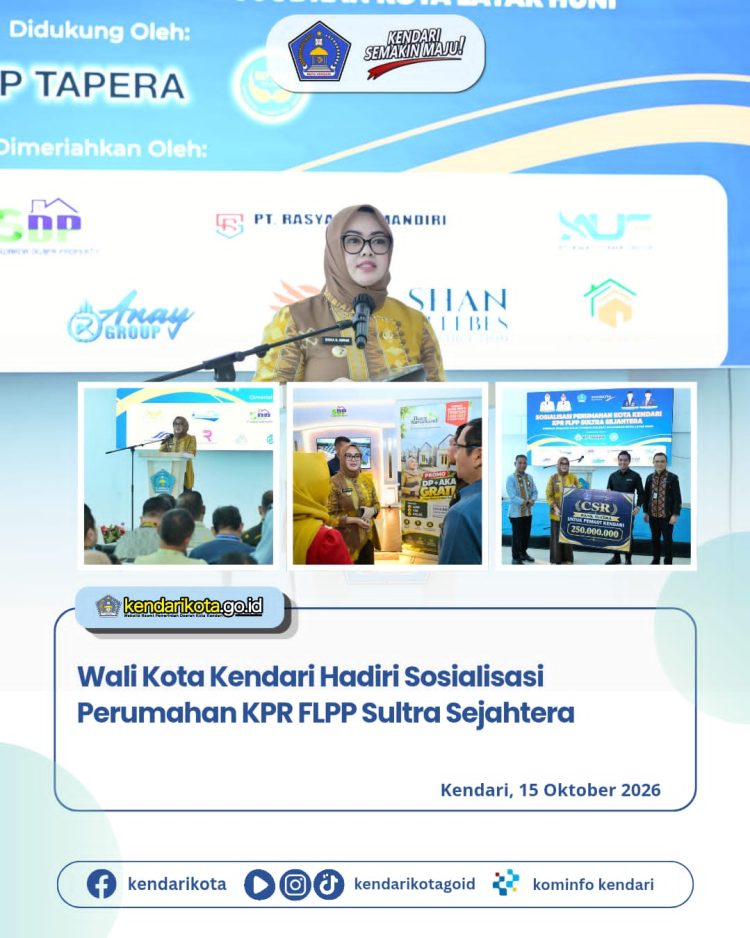 Wali Kota Kendari Hadiri Sosialisasi Perumahan KPR FLPP Sultra Sejahtera