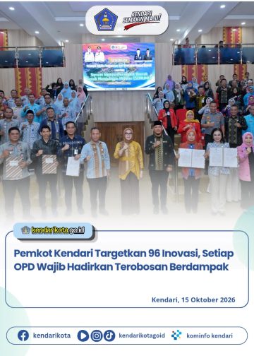 Pemkot Kendari Targetkan 96 Inovasi, Setiap OPD Wajib Hadirkan Terobosan Berdampak