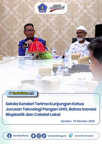 Sekda Kendari Terima Kunjungan Ketua Jurusan Teknologi Pangan UHO, Bahas Inovasi Bioplastik dan Cokelat Lokal