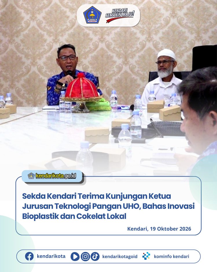 Sekda Kendari Terima Kunjungan Ketua Jurusan Teknologi Pangan UHO, Bahas Inovasi Bioplastik dan Cokelat Lokal