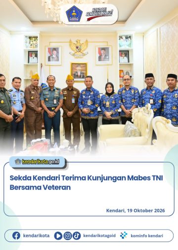 Sekda Kendari Terima Kunjungan Mabes TNI Bersama Veteran
