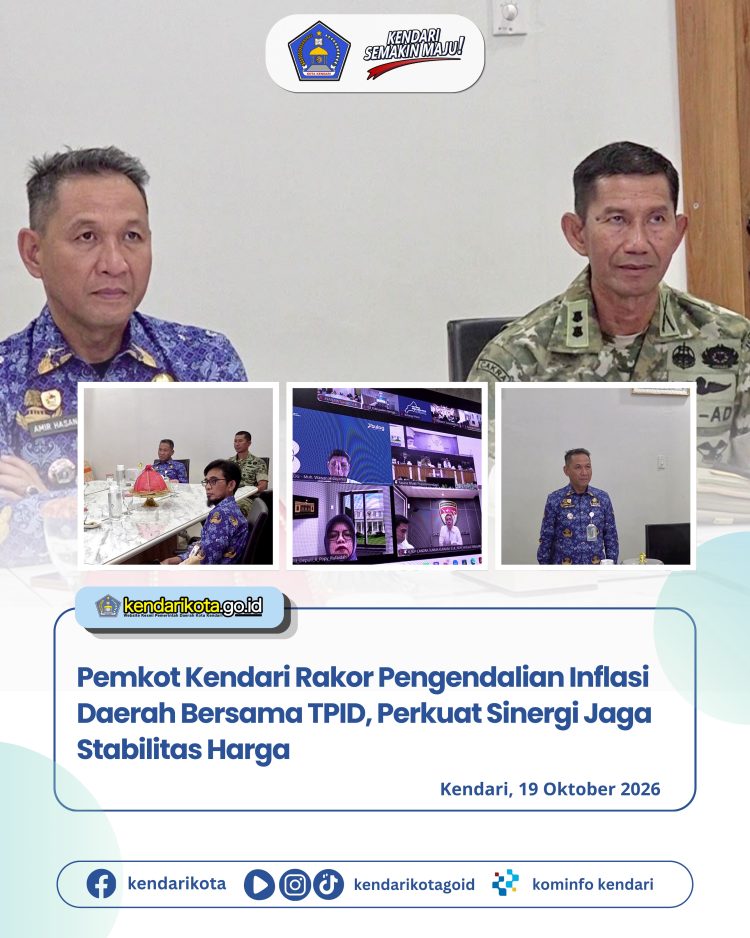 Pemkot Kendari Rakor Pengendalian Inflasi Daerah Bersama TPID, Perkuat Sinergi Jaga Stabilitas Harga