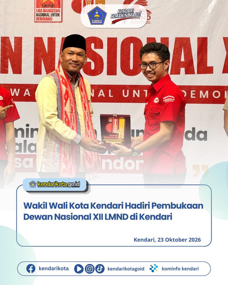 Wakil Wali Kota Kendari Hadiri Pembukaan Dewan Nasional XII LMND di Kendari