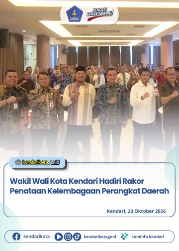 Wakil Wali Kota Kendari Hadiri Rakor Penataan Kelembagaan Perangkat Daerah