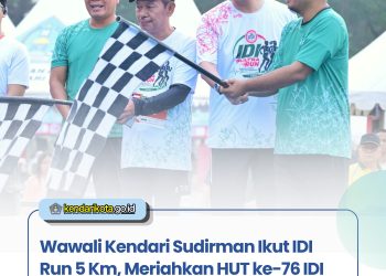 Wawali Kendari Sudirman Ikut IDI Run 5 Km, Meriahkan HUT ke-76 IDI