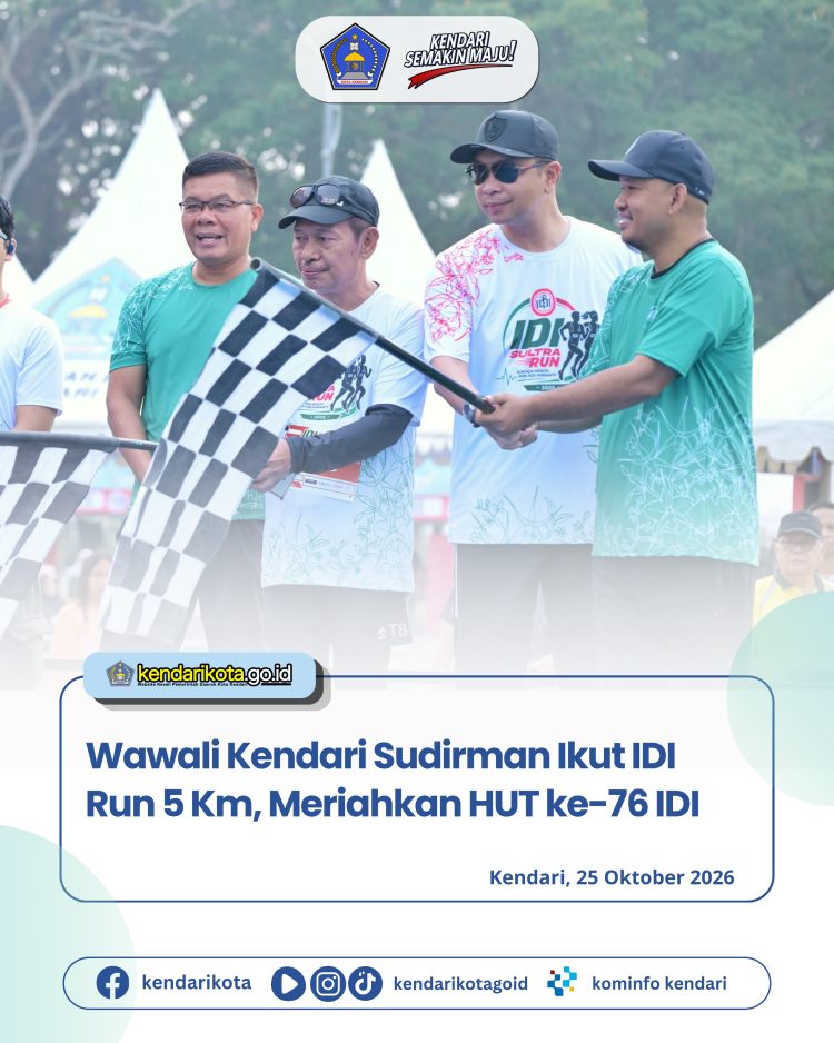 Wawali Kendari Sudirman Ikut IDI Run 5 Km, Meriahkan HUT ke-76 IDI