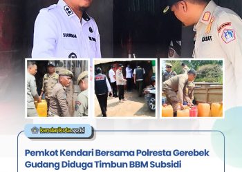 Pemkot Kendari Bersama Polresta Gerebek Gudang Diduga Timbun BBM Subsidi