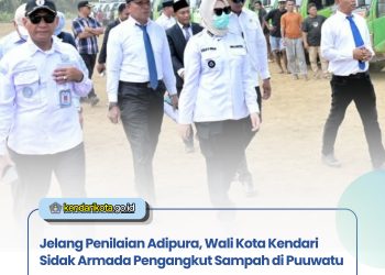 Jelang Penilaian Adipura, Wali Kota Kendari Sidak Armada Pengangkut Sampah di Puuwatu