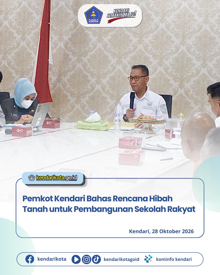 Pemkot Kendari Bahas Rencana Hibah Tanah untuk Pembangunan Sekolah Rakyat