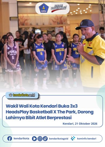 Wakil Wali Kota Kendari Buka 3×3 HeadsPlay Basketball X The Park, Dorong Lahirnya Bibit Atlet Berprestasi