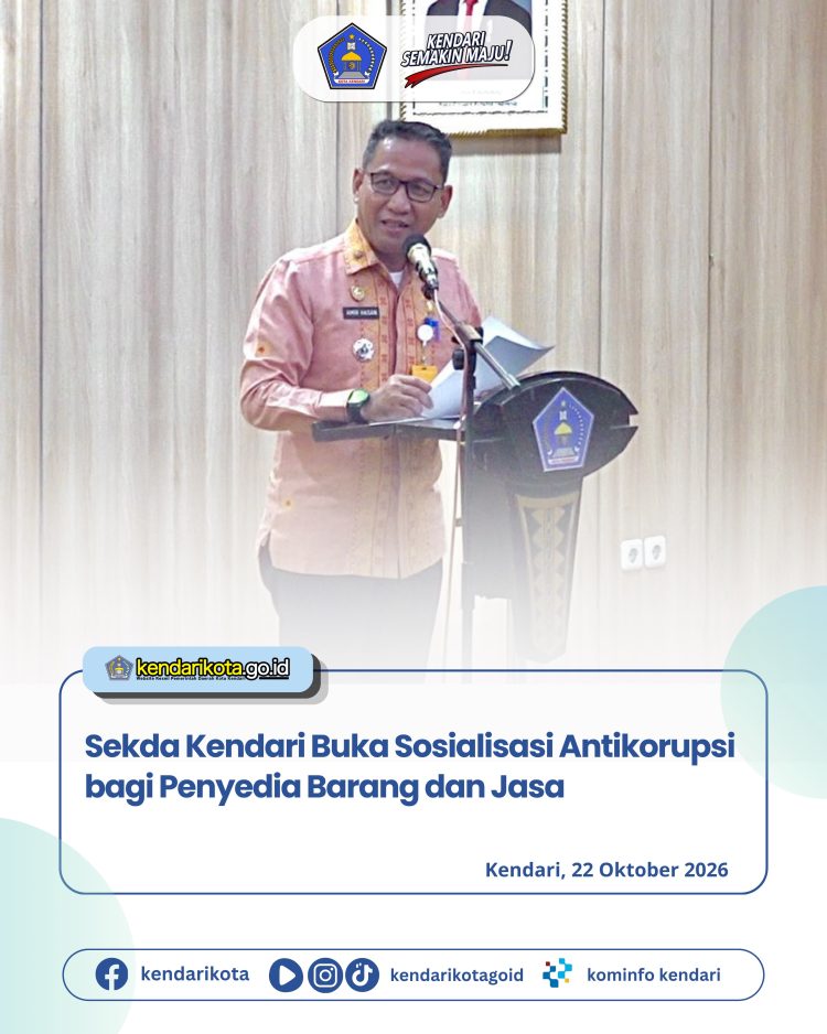 Sekda Kendari Buka Sosialisasi Antikorupsi bagi Penyedia Barang dan Jasa