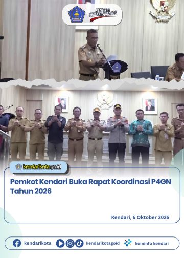 Pemkot Kendari Buka Rapat Koordinasi P4GN Tahun 2026