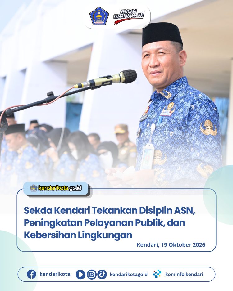 Sekda Kendari Tekankan Disiplin ASN, Peningkatan Pelayanan Publik, dan Kebersihan Lingkungan