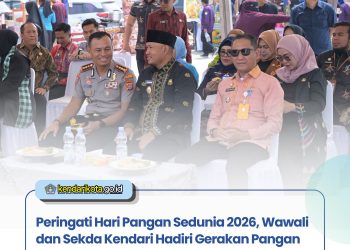 Peringati Hari Pangan Sedunia 2026, Wawali dan Sekda Kendari Hadiri Gerakan Pangan Murah Serentak