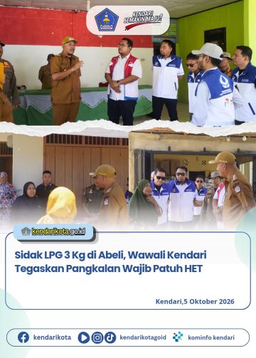 Sidak LPG 3 Kg di Abeli, Wawali Kendari Tegaskan Pangkalan Wajib Patuh HET