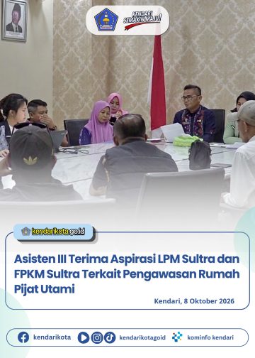 Asisten III Terima Aspirasi LPM Sultra dan FPKM Sultra Terkait Pengawasan Rumah Pijat Utami