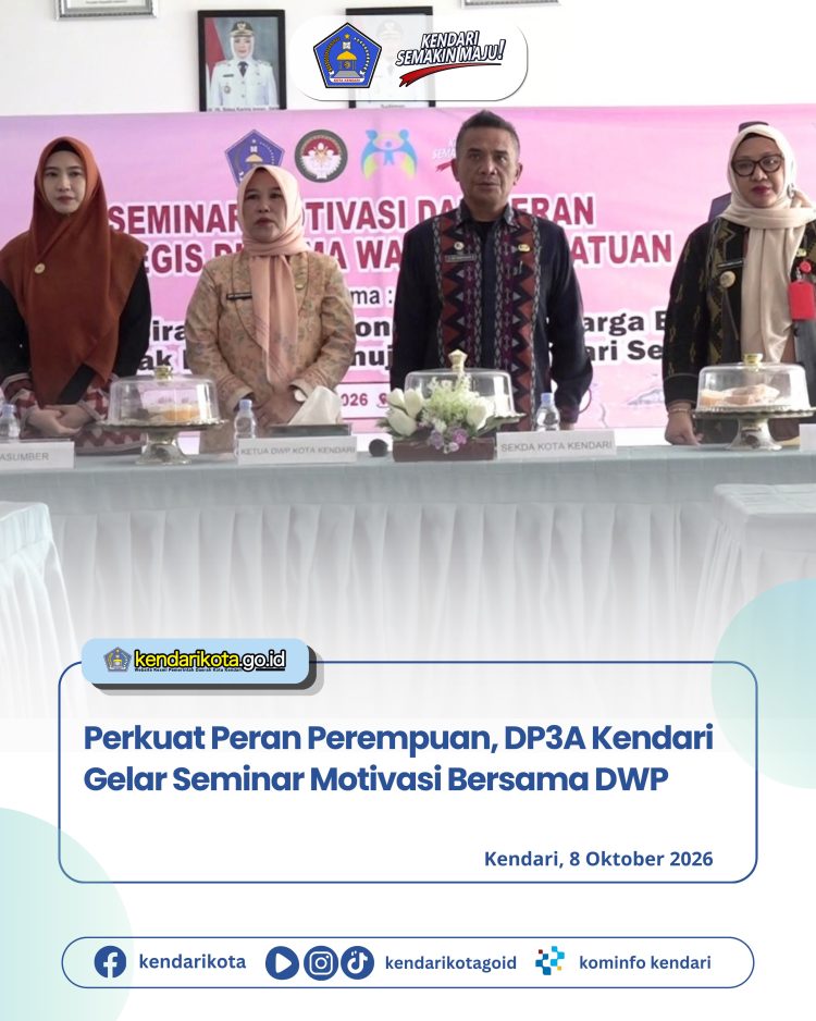 Perkuat Peran Perempuan, DP3A Kendari Gelar Seminar Motivasi Bersama DWP