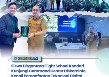 Siswa Dirgantara Flight School Kendari Kunjungi Command Center Diskominfo, Kenali Pemanfaatan Teknologi Digital