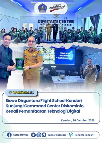 Siswa Dirgantara Flight School Kendari Kunjungi Command Center Diskominfo, Kenali Pemanfaatan Teknologi Digital