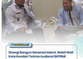 Sinergi Bangun Generasi Islami, Wakil Wali Kota Kendari Terima Audiensi BKPRMI