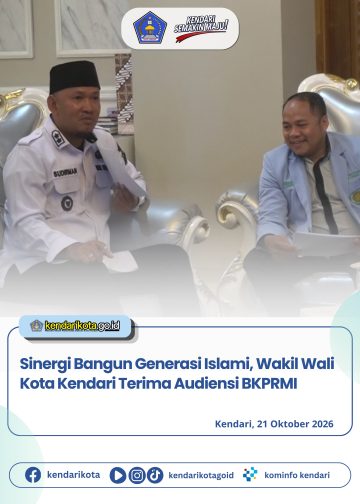 Sinergi Bangun Generasi Islami, Wakil Wali Kota Kendari Terima Audiensi BKPRMI