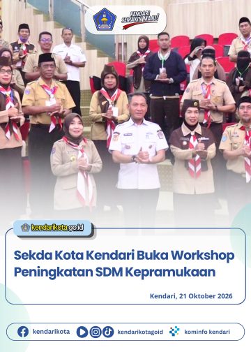 Sekda Kota Kendari Buka Workshop Peningkatan SDM Kepramukaan