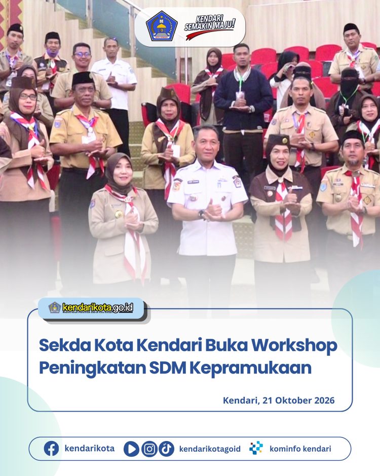 Sekda Kota Kendari Buka Workshop Peningkatan SDM Kepramukaan