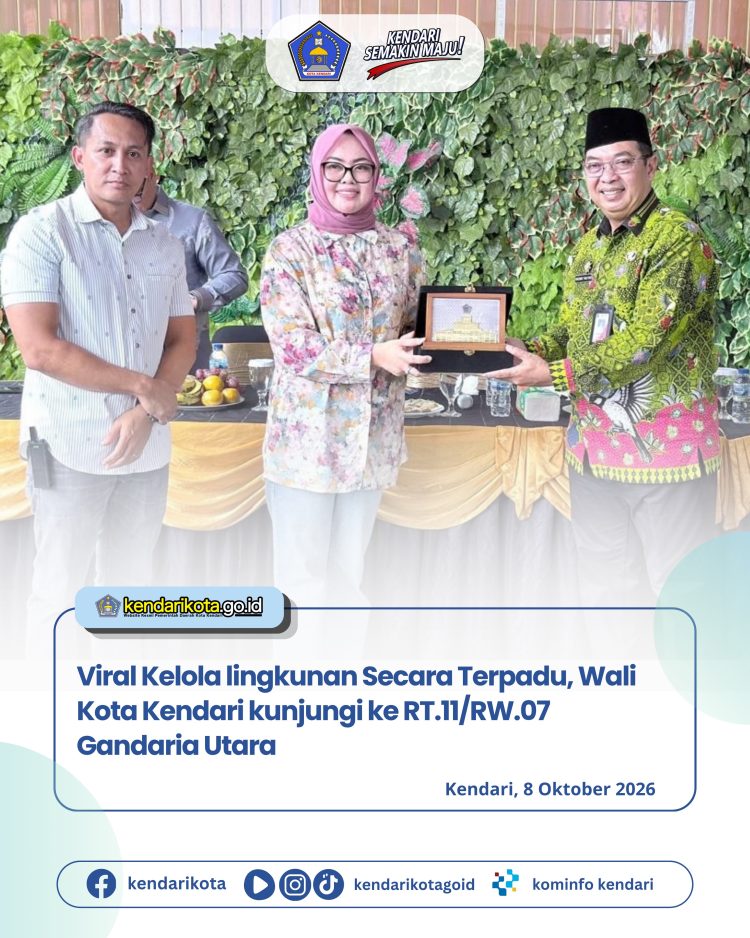 Viral Kelola lingkungan Secara Terpadu, Wali Kota Kendari kunjungi ke RT.11/RW.07 Gandaria Utara