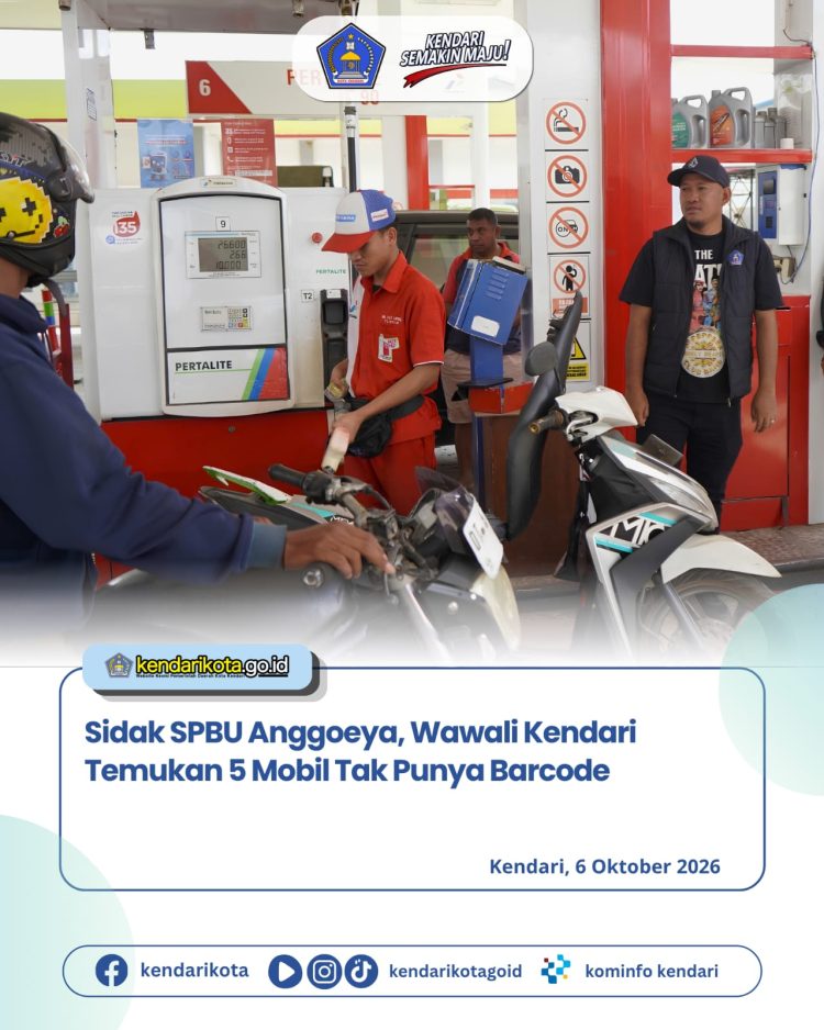 Sidak SPBU Anggoeya, Wawali Kendari Temukan 5 Mobil Tak Punya Barcode