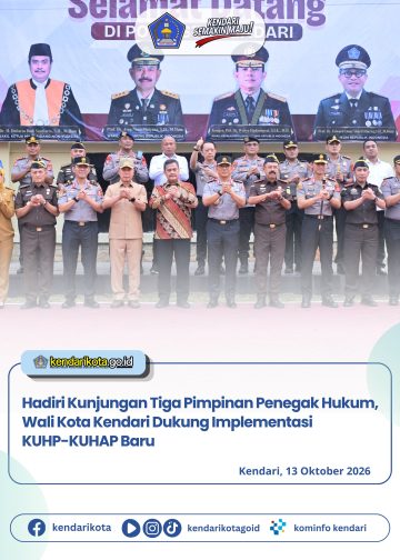 Hadiri Kunjungan Tiga Pimpinan Penegak Hukum, Wali Kota Kendari Dukung Implementasi KUHP-KUHAP Baru
