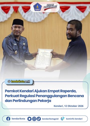 Pemkot Kendari Ajukan Empat Raperda, Perkuat Regulasi Penanggulangan Bencana dan Perlindungan Pekerja