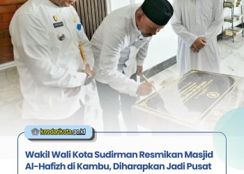 Wakil Wali Kota Sudirman Resmikan Masjid Al-Hafizh di Kambu, Diharapkan Jadi Pusat Pembinaan Umat