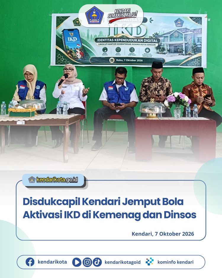Disdukcapil Kendari Jemput Bola Aktivasi IKD di Kemenag dan Dinsos