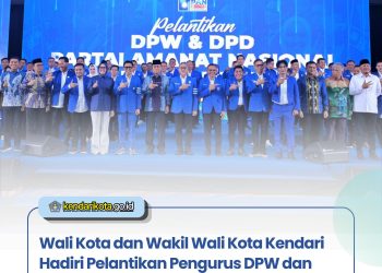 Wali Kota dan Wakil Wali Kota Kendari Hadiri Pelantikan Pengurus DPW dan DPD PAN