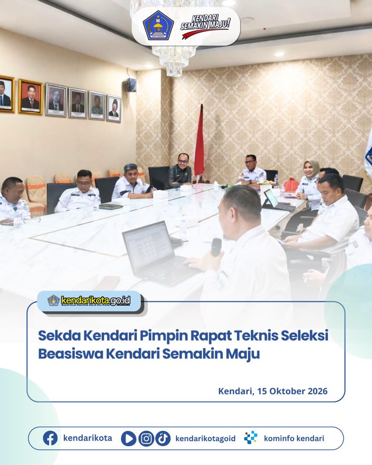 Sekda Kendari Pimpin Rapat Teknis Seleksi Beasiswa Kendari Semakin Maju