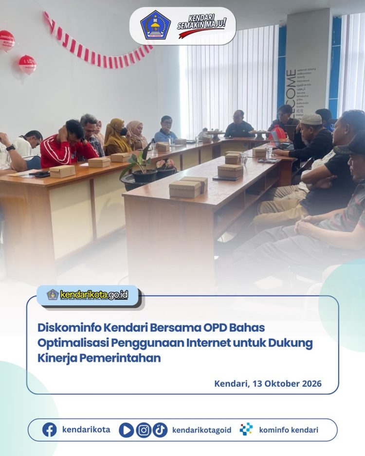 Diskominfo Kendari Bersama OPD Bahas Optimalisasi Penggunaan Internet untuk Dukung Kinerja Pemerintahan
