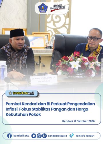 Pemkot Kendari dan BI Perkuat Pengendalian Inflasi, Fokus Stabilitas Pangan dan Harga Kebutuhan Pokok